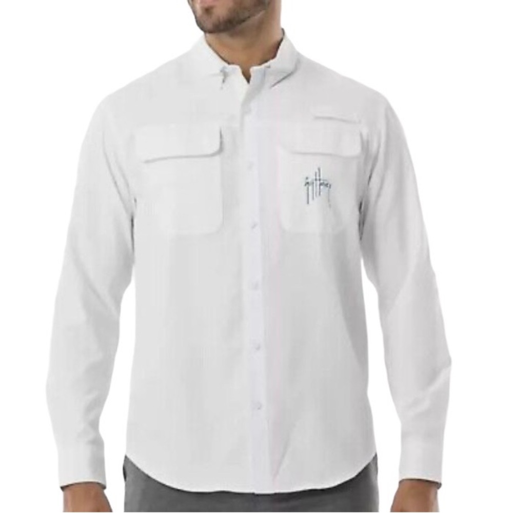 Men's Guy Harvey Performance Long Sleeve Fishing Shirt Size XXL